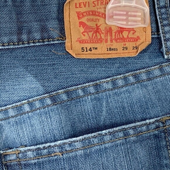 Levi's 514 Jeans Youth 18 Regular Slim Straight Leg Blue - Picture 4 of 9